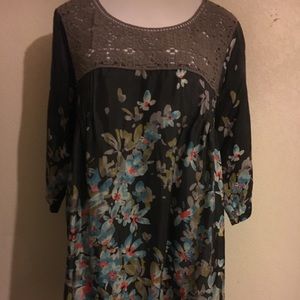 Johnny Was Silk Shirt Size Med